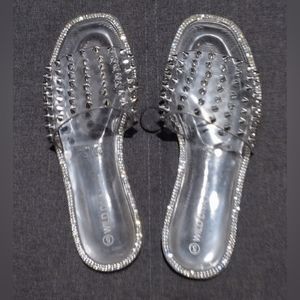 Wild Diva Silver Studded Sandals